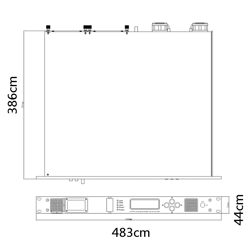 VS1550TX 1550nm Forward Transmitter_Dimensions